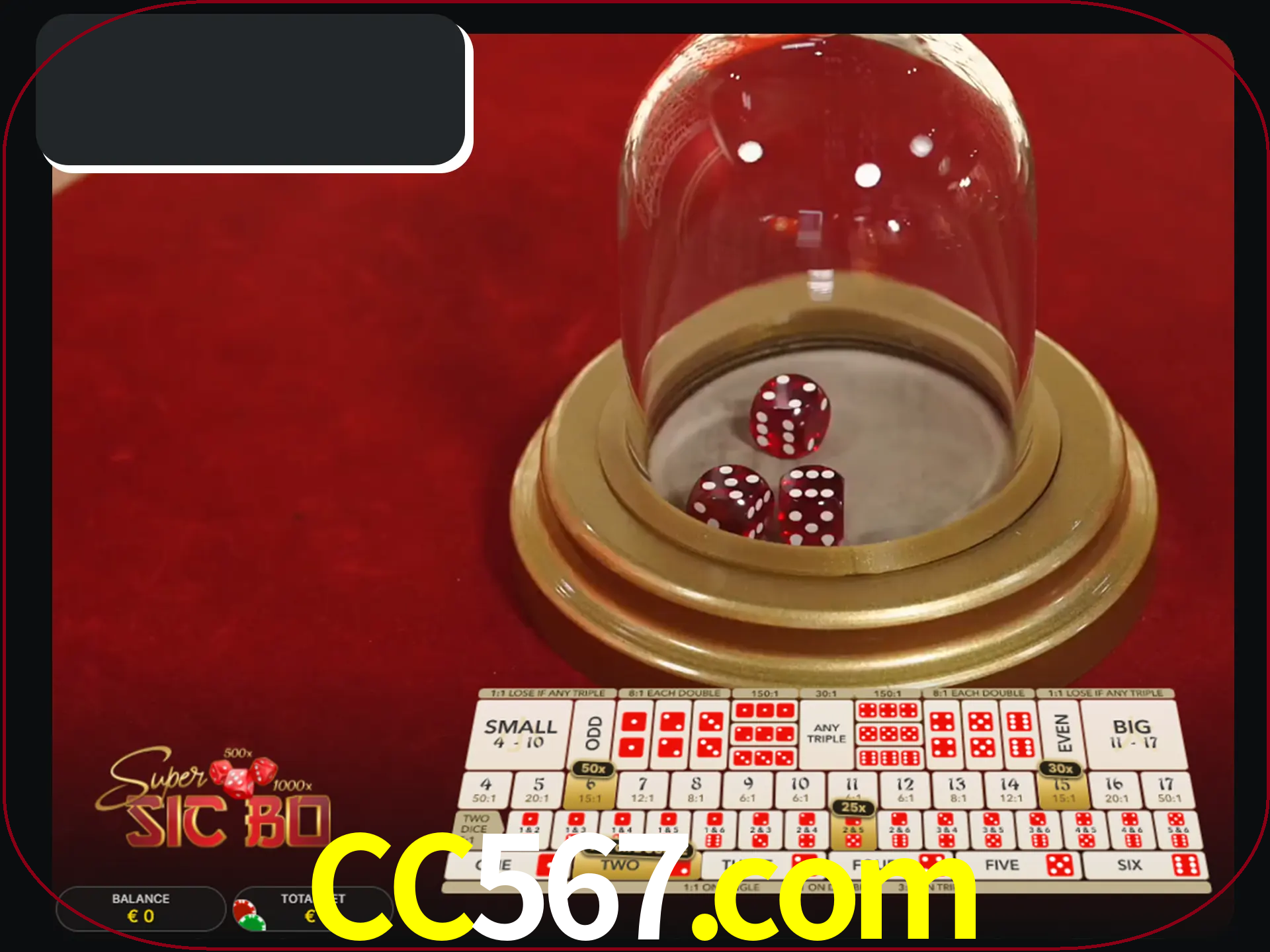 Deixe os dados ao seu lado nos jogos da Sic Bo.