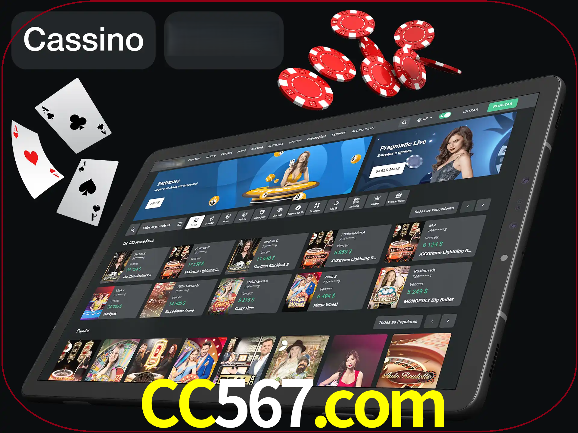 Jogue vários jogos de cassino em nosso cassino.