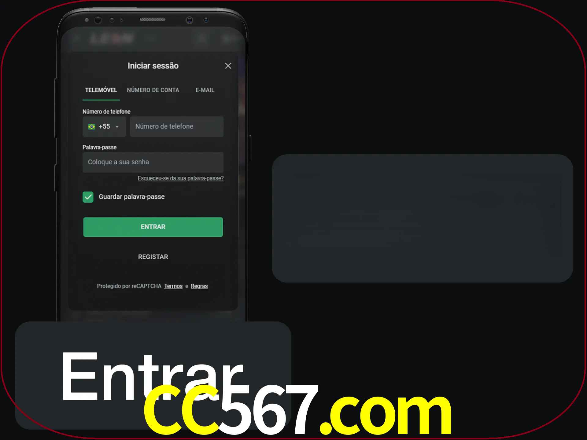 Faça o login para começar a apostar e jogar no cassino.