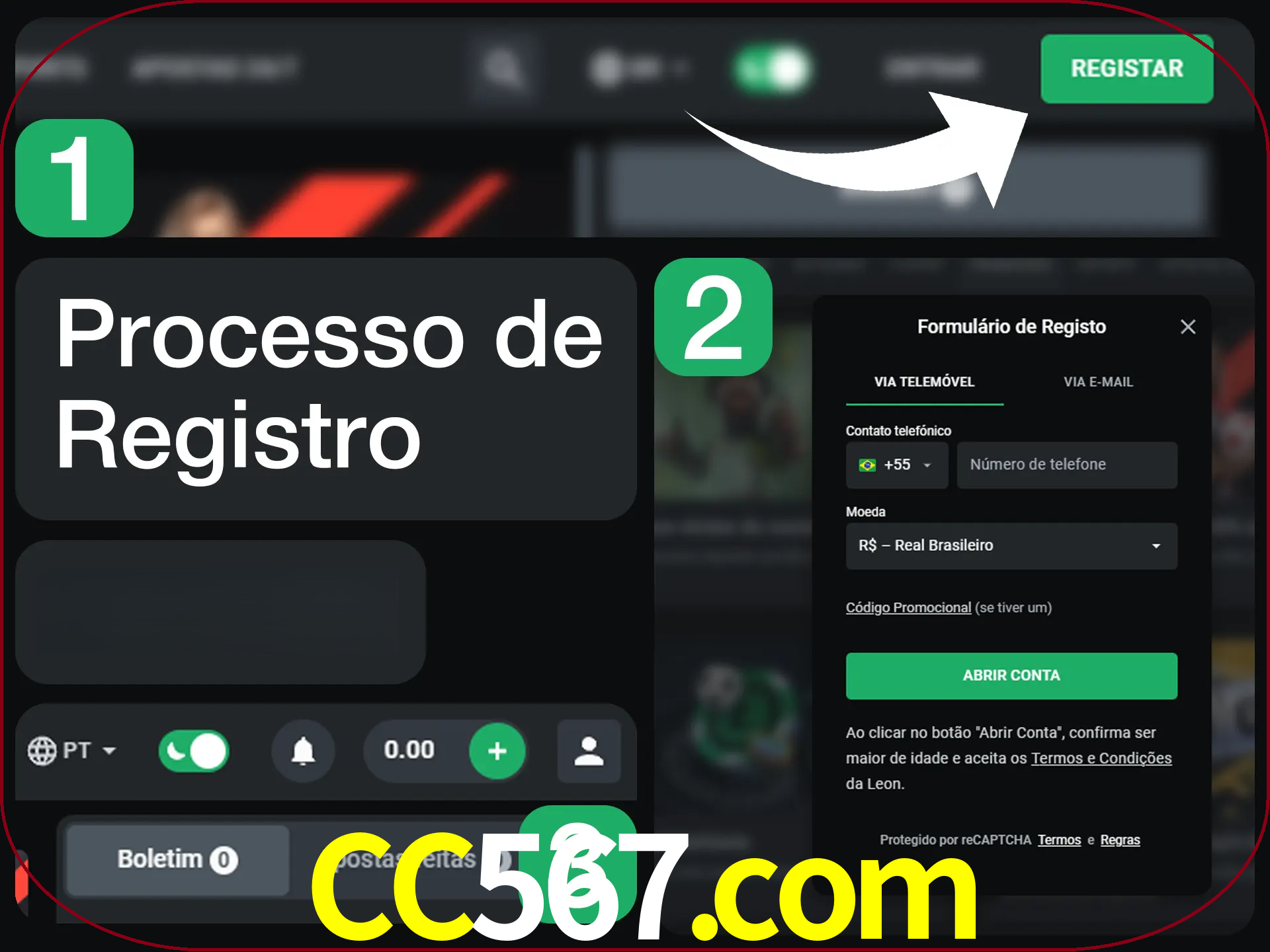 O processo de registro na LeonBet é simples.