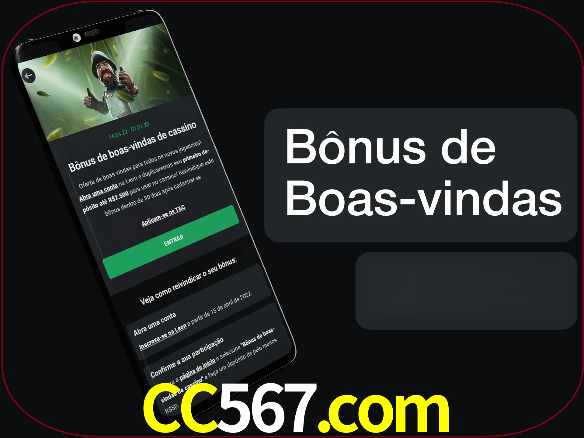 Não se esqueça de usar o bônus de boas-vindas.